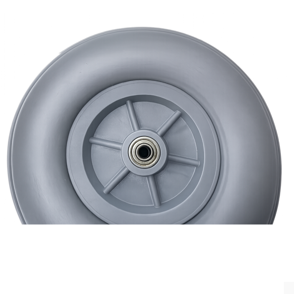Pneu 200x50 Maciço C/ Roda Cadeira Rodas Manual Motorizada Cinza