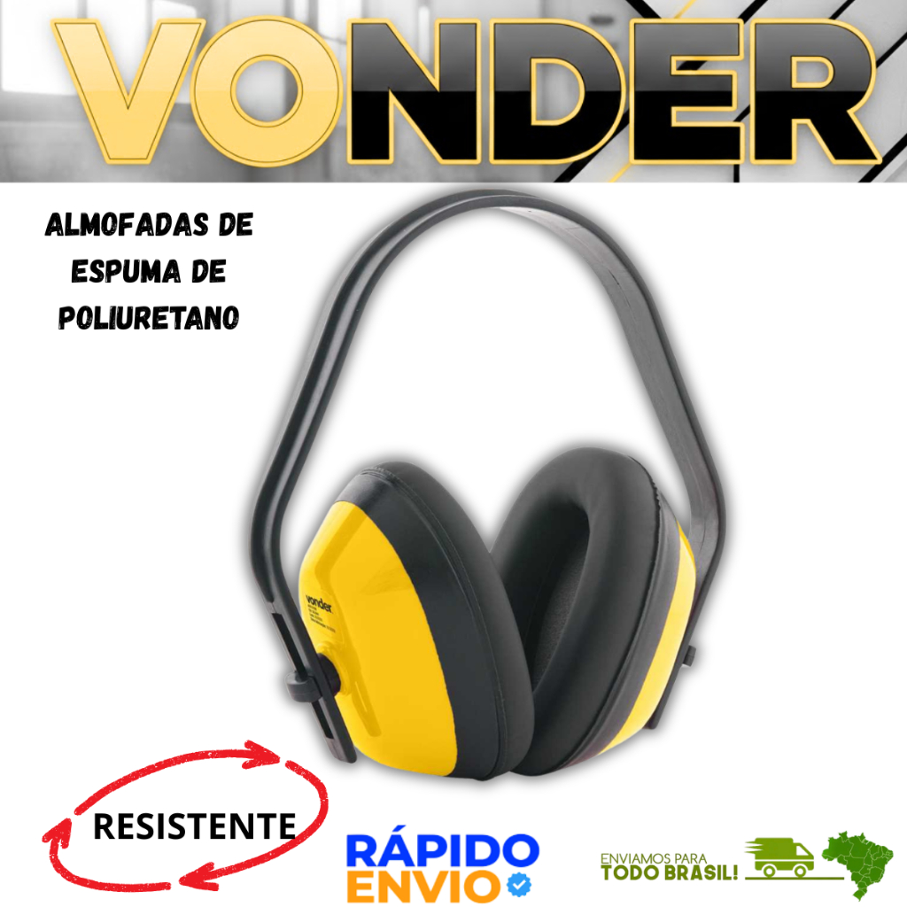 Abafador De Ruido Protetor Auricular Tipo Concha 10DB Epi Vonder Resistente Profissional Premium em Oferta na Shopee