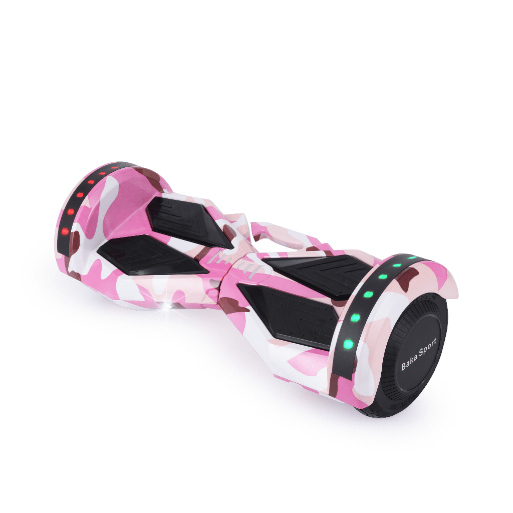 Hoverboard Skate Elétrico Rosa 8 Polegadas Bluetooth Cor Luzes