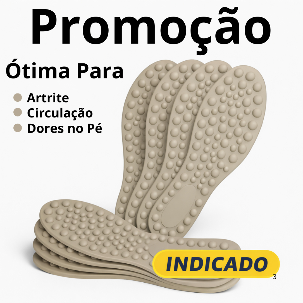 Palmilha Ortopédica Com Esferas Massageadoras Para Fascite Plantar Circulação Sanguínea Palmilha Ortopédica Com Esferas Massageadoras Para Fascite Plantar Circulação Sanguínea