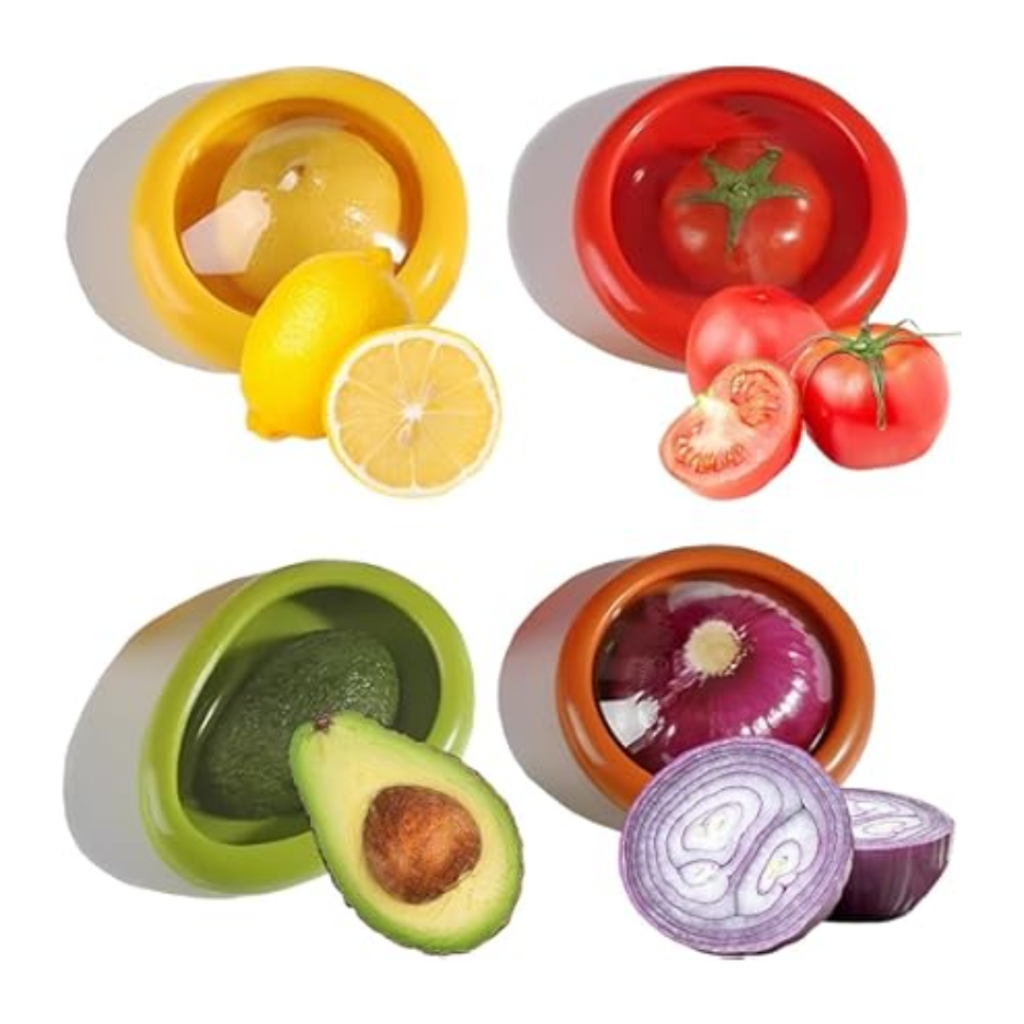 Protetor de Alimento Silicone Recipiente Limão Laranja Tomate Cebola Cozinha Geladeira Casa em Oferta na Shopee