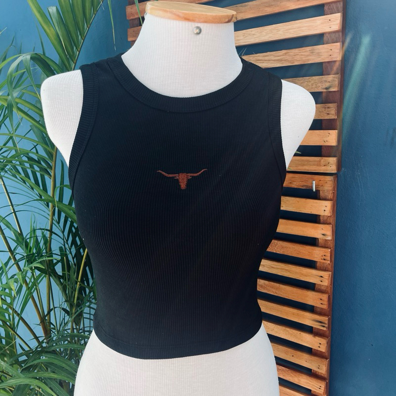 Cropped Ribana Feminina Adulto Country Texas 🐂| Justa ao Corpo