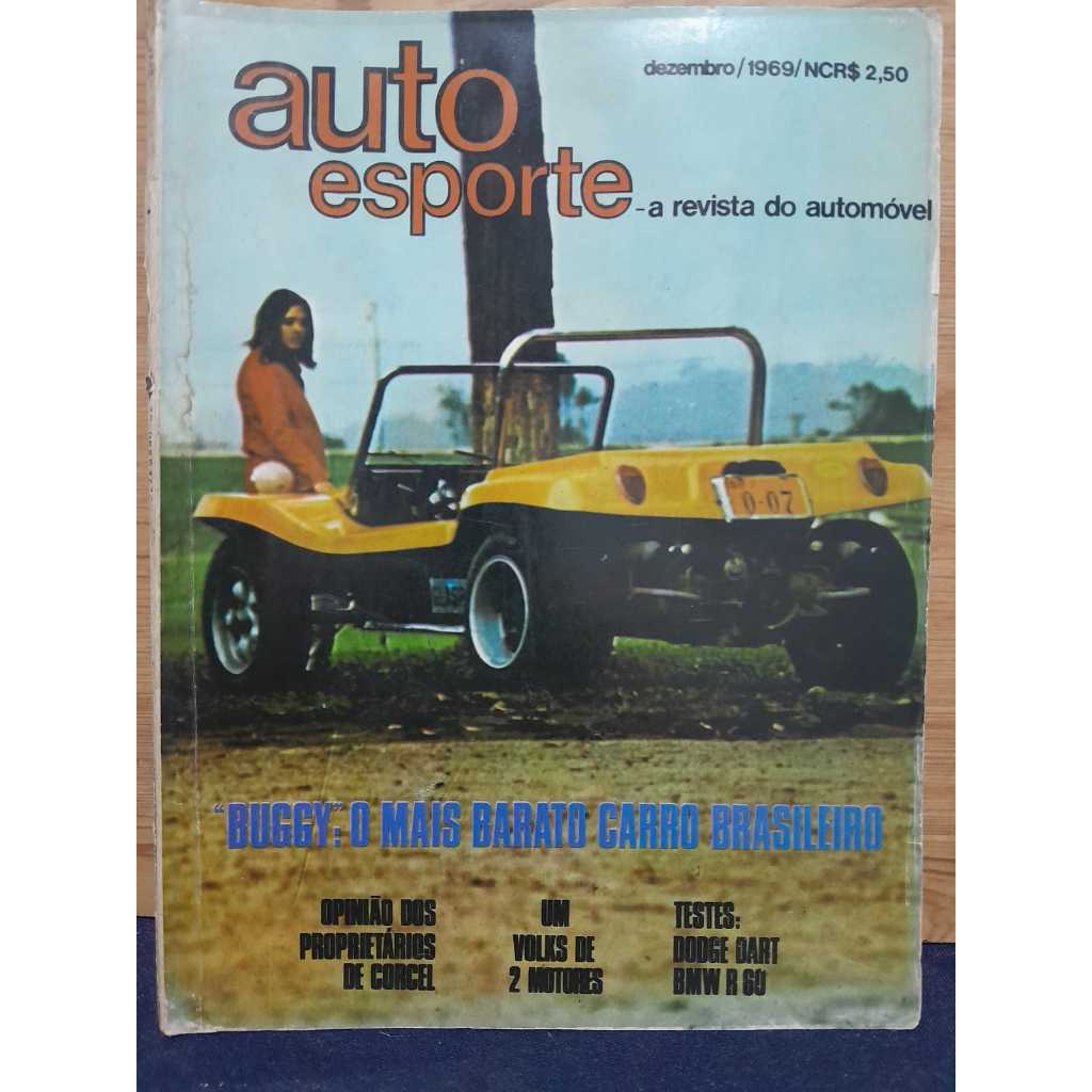 REVISTA AUTO ESPORTE / DEZEMBRO 1969 CAPA COM DESTAQUE PARA BUGGY