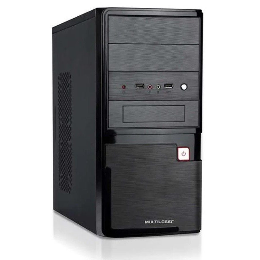 Gabinete 2 Baias Com Fonte 200W Preto Escovado Multilaser GA145