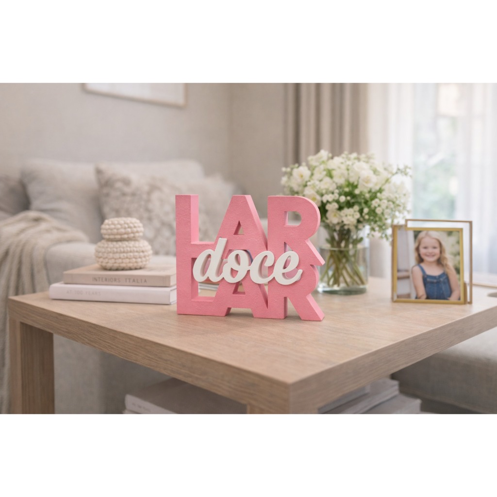 Letreiro 3D Frase Lar Doce Lar | Decorativo