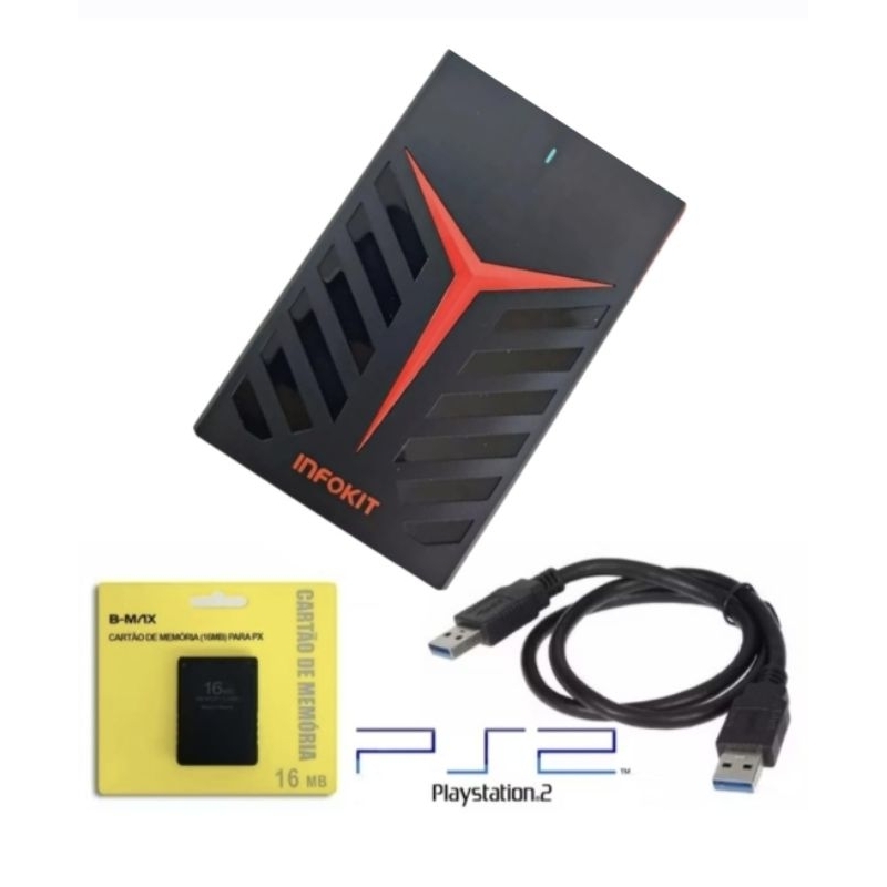 HD EXTERNO 500GB + MEMORY CARD 16MB COM OPL
