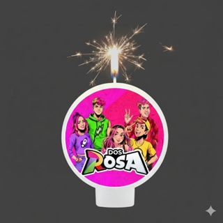 VELA DE ANIVERSÁRIO, DOS ROSA em Oferta na Shopee