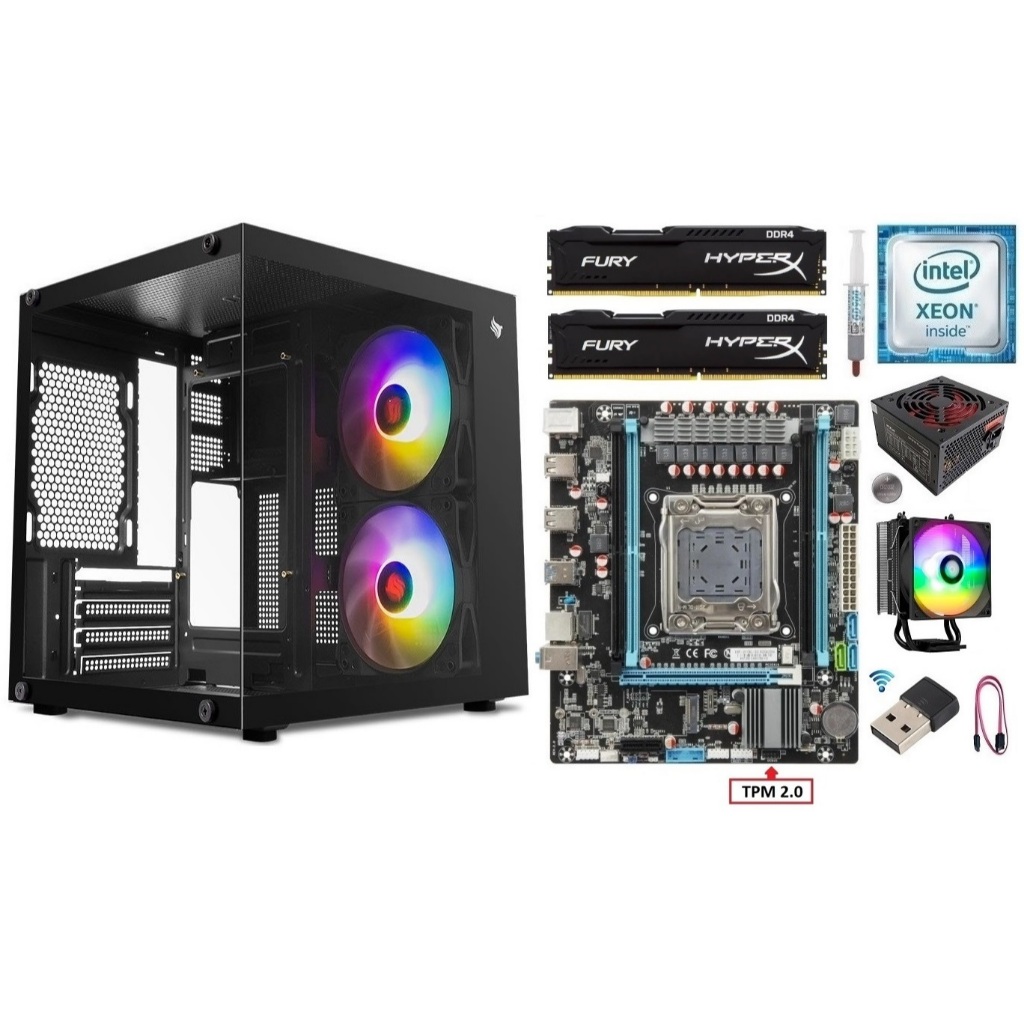 Kit Gamer X99 Xeon E5 2660 v3/ 8GB-16GB-32GB DDR4/ Gabinete + Fonte 500w