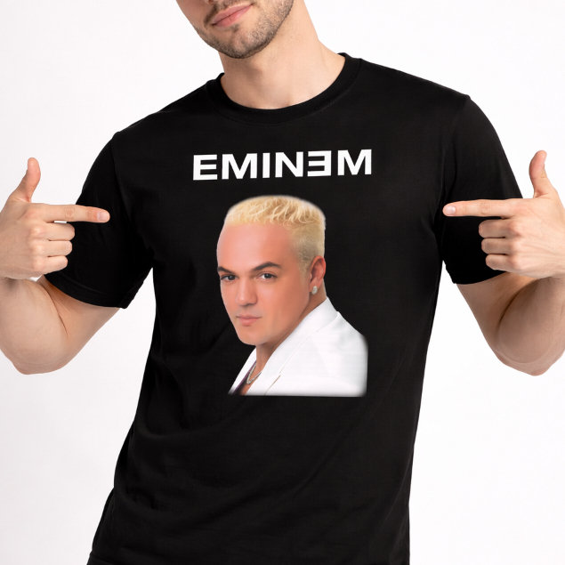 Camiseta Fio 30.1 Estampada 100% Algodão Eminem Belo Básica Rápido Envio Camisa Blusa Moda Lançamento Premium Preta