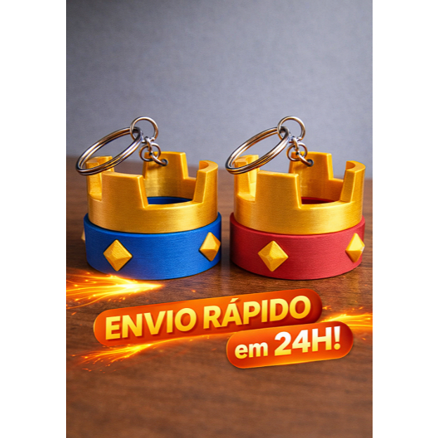 Chaveiro Coroa Clash Royale - CHAVEIRO GAMER