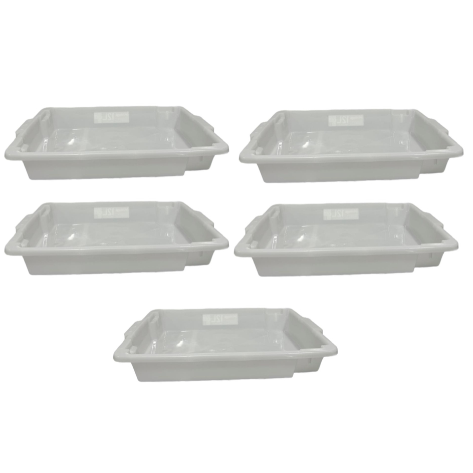 Kit 5 Bandejas para Carne 12 Litros Sem Tampa | Açougue Mercado Restaurante Cozinha Temperar