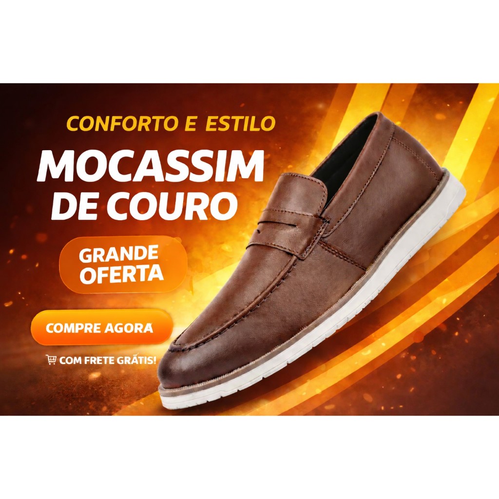 Sapato Masculino Mocassim Preto Confort Plus | Leve, Macio e Estilo Atual