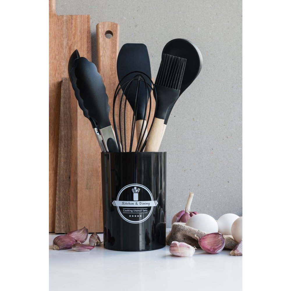 Jogo De Panelas 7 Peças Silicone Cabo Madeira Luxo Antiaderente Achadinhos  Acessórios de cozinha 💎