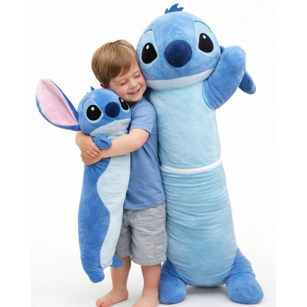 Xuxão Stitch Gigante 65cm e 1,10m Pelúcia Extra Macia Premium – Super Fofo, Grande e Perfeito Presente Menor Preço