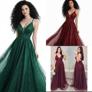 vestido feminino longo tecido !! glitter, brilhoso ideal pra,  debutantes, madrinhas casamentos em Oferta na Shopee