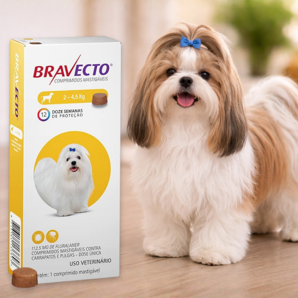 Bravecto 112,5mg Antipulgas Mastigável Para Cães 2–4,5kg