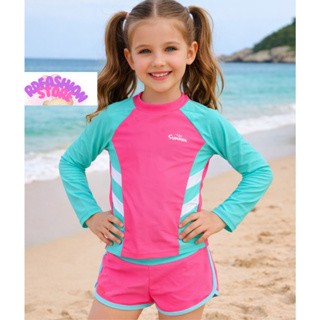 🩷 Conjunto Infantil Praia UV – Blusa Manga Longa + Short | Proteção Solar 🩷 em Oferta na Shopee