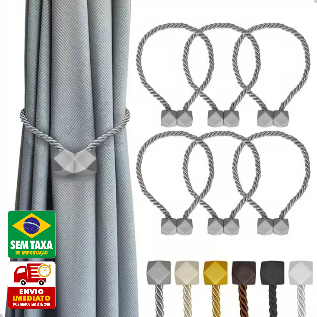 Prendedor Abraçadeira Magnética para Cortina 40cm Clip Suporte Decorativo Ímã em Oferta na Shopee