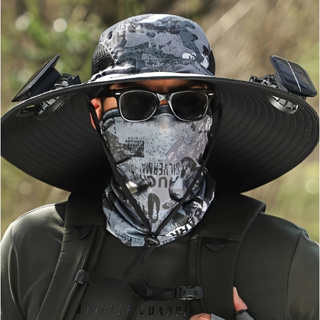 Chapéu Ajustável Ventilador Solar Impermeável Refrescante Com Proteção UV Para Pesca Praia Trilha em Oferta na Shopee