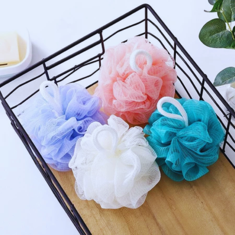 Unidades -  Esponja Bucha De Nylon Para Banho Macia Com Cordinha Esfoliante Espumanete Premium Sortidas