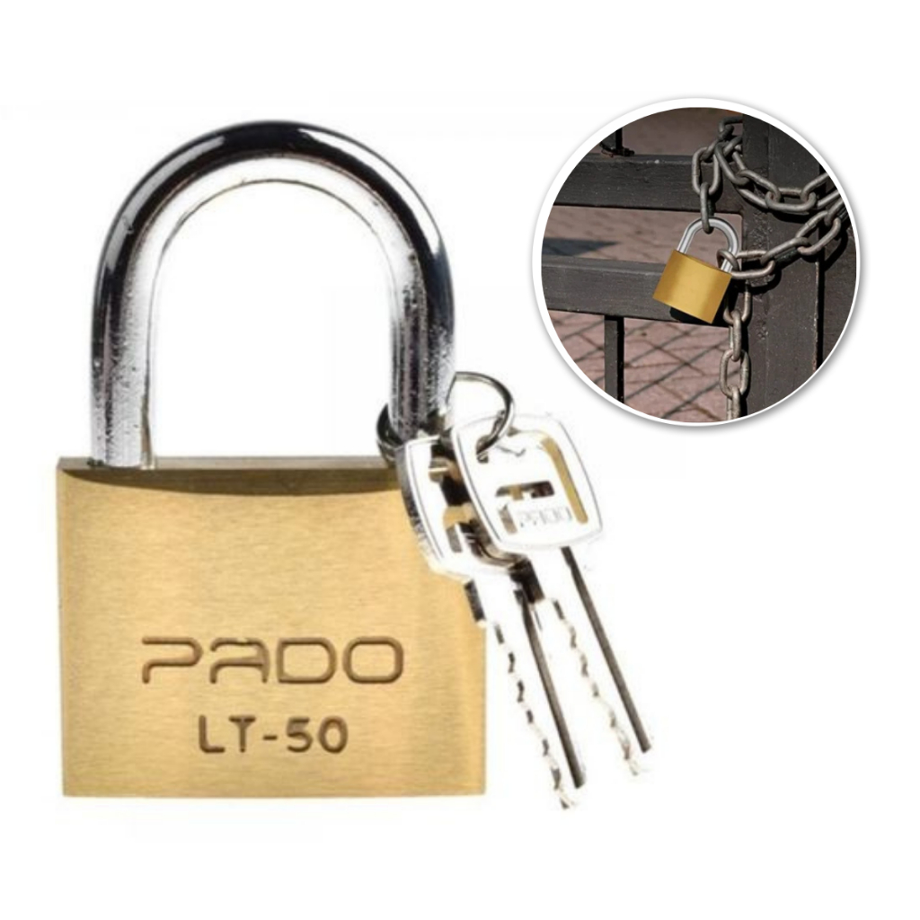 Cadeado de Latão Com 02 Chaves 50 mm Pado Uso Geral