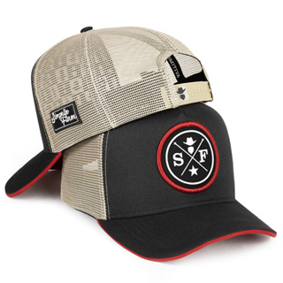 Boné Trucker Masculino Cowby Country Telinha Simprão Aba Curva Farm Ajustavel Original em Oferta na Shopee