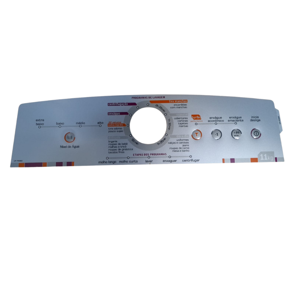 Adesivo Painel Decorativo Compatível para Lavadora  Brastemp Bwl11a 326064461
