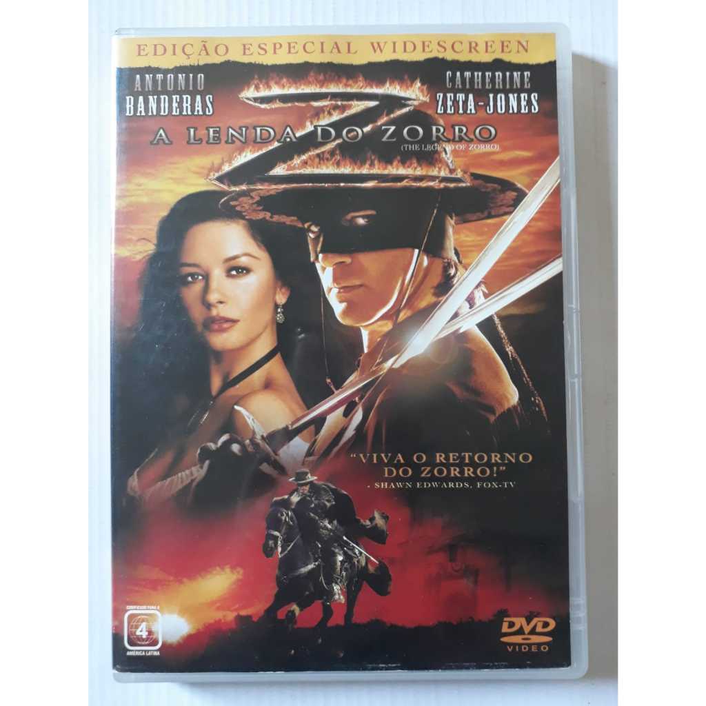 Dvd A Lenda do Zorro - Antonio Banderas - Original Usado - Leia o Anúncio