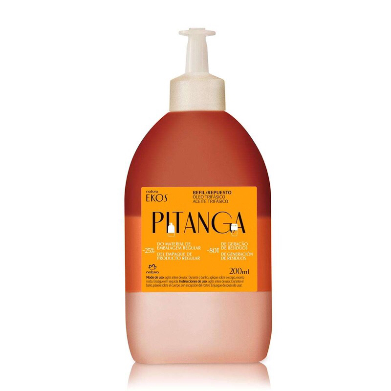 Refil Óleo Trifásico Corporal Natura Ekos Pitanga 200ml Original