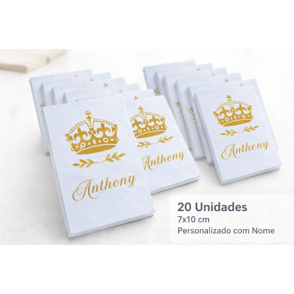 Lembrancinha Infantil Personalizada – Bloquinho 7x10 kit com 20 Unidades Aniversário Maternidade