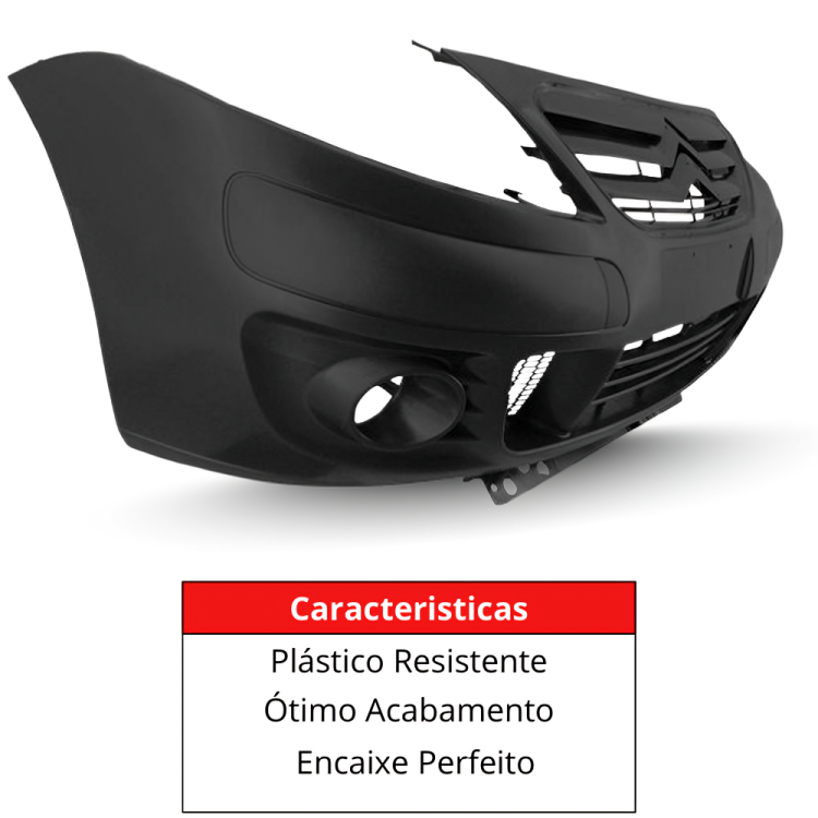 Parachoque Dianteiro C3 2009 2010 2011 2012 Com Furo
