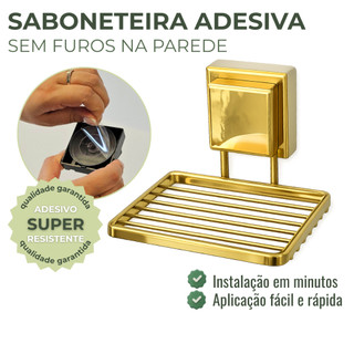 Saboneteira Parede Porta Sabonete Banheiro Adesivo Resistente Future