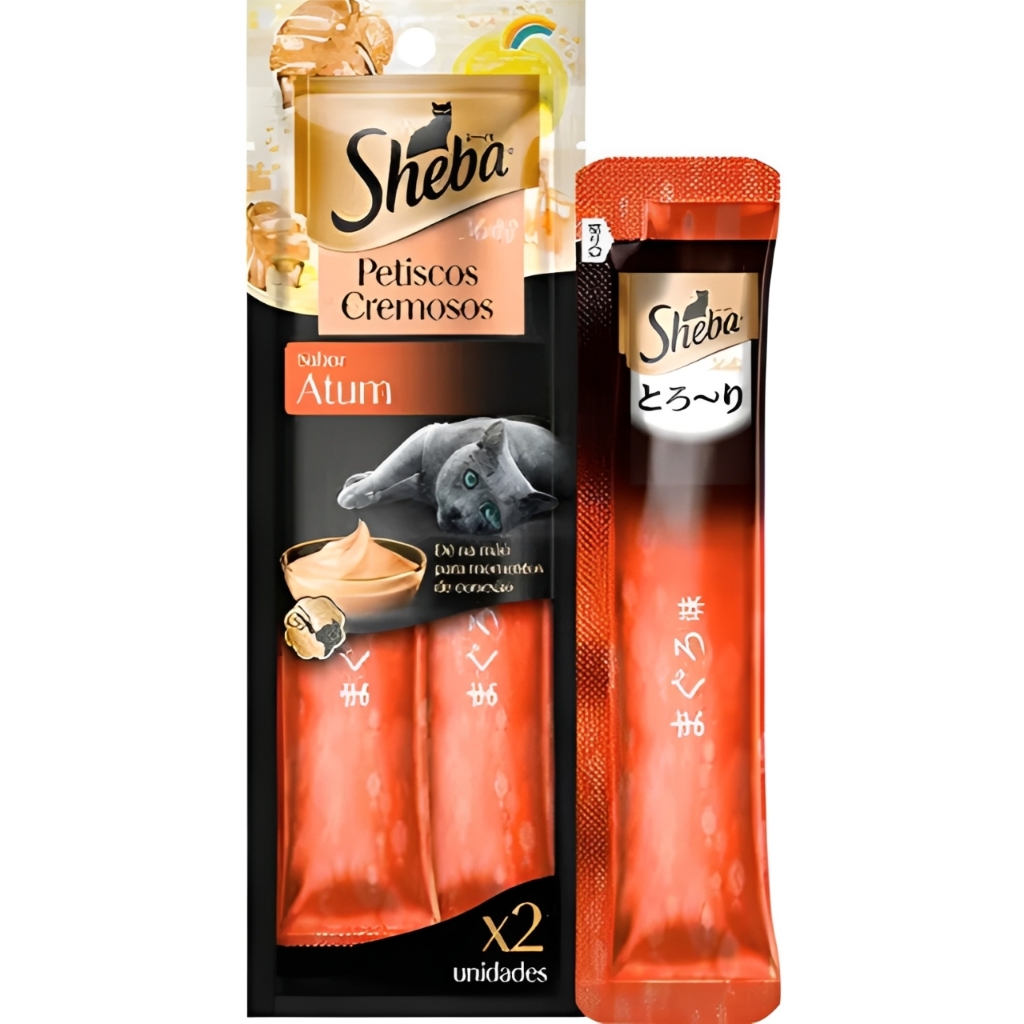 Sheba Petisco Cremoso Para Gatos Sabor Atum 2 Tubos 24g em Oferta na Shopee