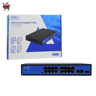 Switch PoE 8 e 16 Portas Gigabit – ATS-182 e ATS-1182 | Ideal para CFTV e Redes em Oferta na Shopee