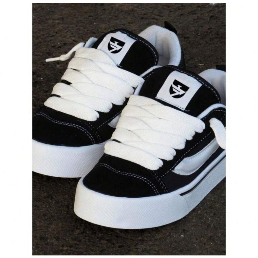 tenis Unissex Old Knu Feminino Masculino Branco Preto Promoçao