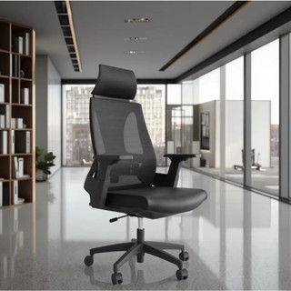 Cadeira de escritório ergonômica NR-17 testada, reclinável até 145° com apoio para os…