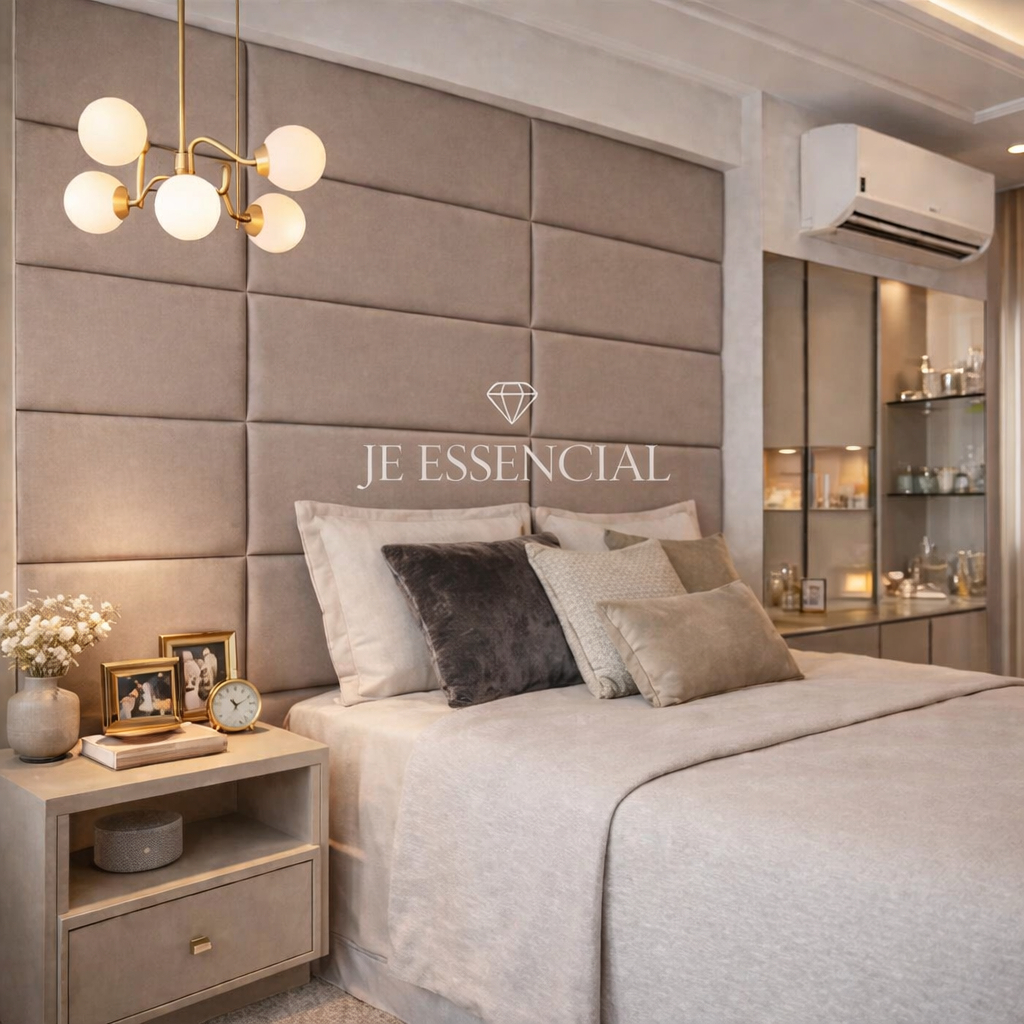 kit Cabeceira Estofada Adesiva 60x30cm | Design Premium | Fácil Instalação | Envio Imediato em Oferta na Shopee