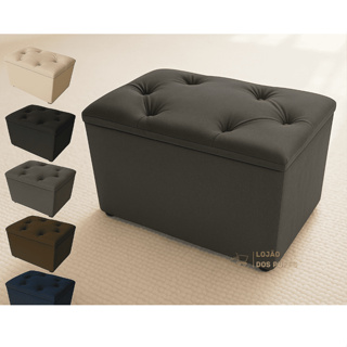 PUFF BAU TECIDO SUEDE ORGANIZADOR PORTA OBJETO QUARTO DECORATIVO QUALIDADE CASA PENTEADEIRA PROMOÇÃO em Oferta na Shopee