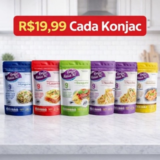 Kit 4 Konjac 270gr Macarrão Massa mf Sem Gluten em Oferta na Shopee