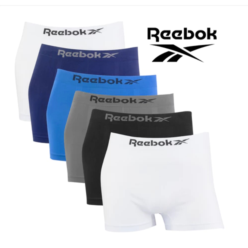 Kit 6 Cuecas Boxer Reebok Masculina Original Microfibra Sem Costura Premium em Oferta na Shopee