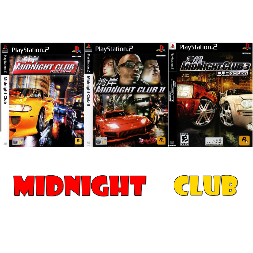 coleção 3 jogo midnight club ps2