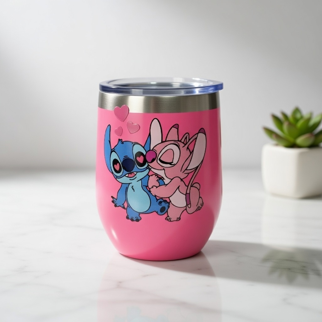 COPO TÉRMICO CUIA PERSONALIZADO ADESIVO DTF-UV STITCH , TERMICO 360ML GRAVAMOS O NOME GRATUITAMENTE ACHADINHOS SHOPEE