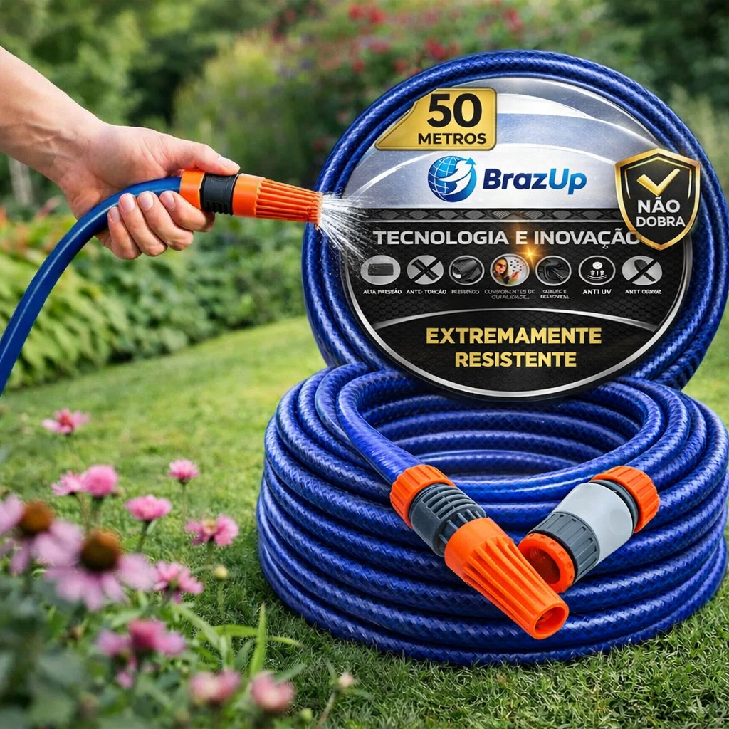 Mangueira de Jardim Anti-Torção e Anti-Dobras de 5 a 50 Metros