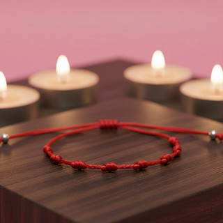 Pulseira Vermelha 7 Nós Cabala com Proteção Espiritual