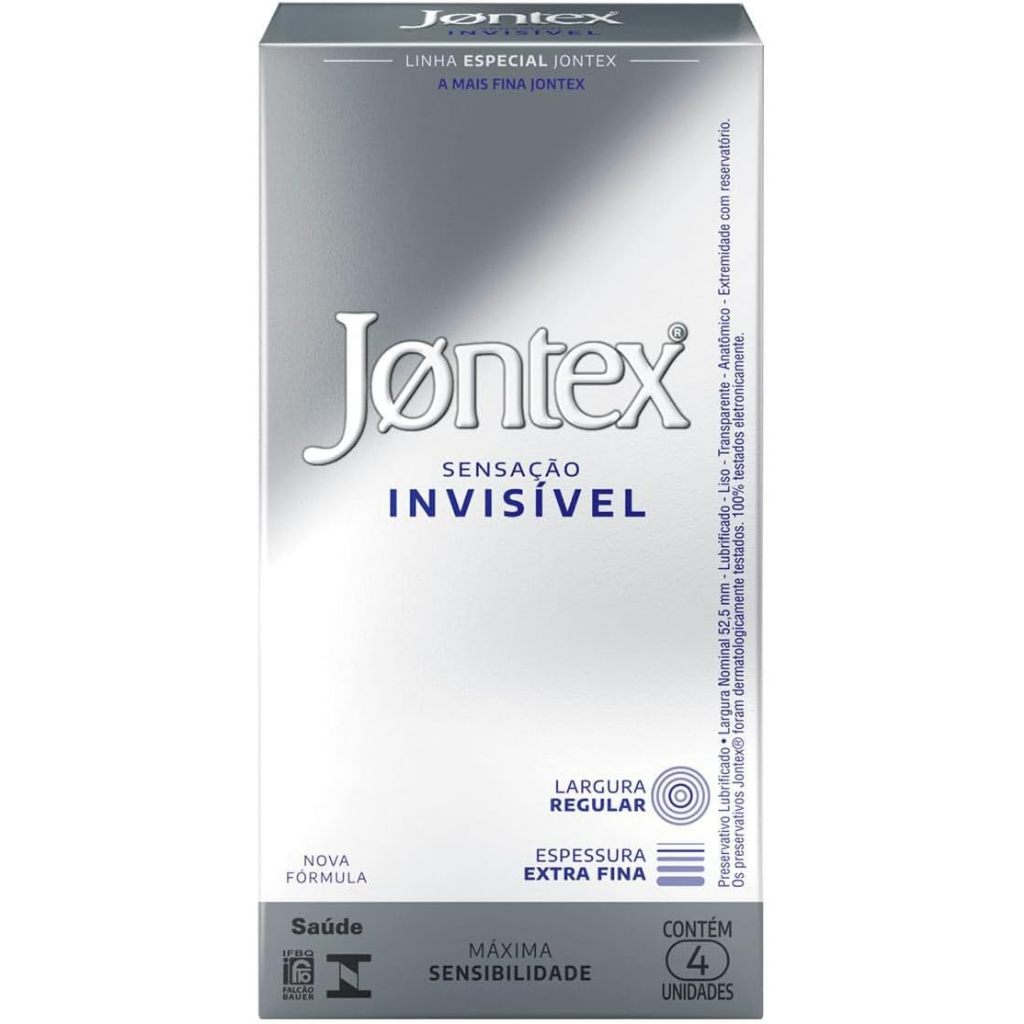 Preservativo Jontex Sensação Invisível Extra Fina 4 unid