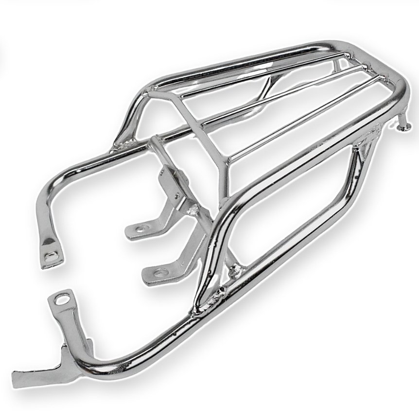 Bagageiro Titan 150 2004 a 2008 Cromado Aço Reforçado Suporte Baúleto