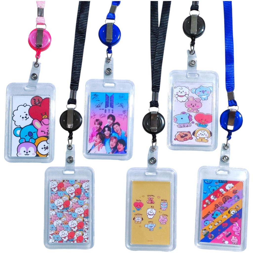 Cordão Chaveiro Tirante c/ Engate Retrátil c/ Porta-Crachá Cartão Identificação Personagem Anime Desenho Banda K-Pop em Oferta na Shopee