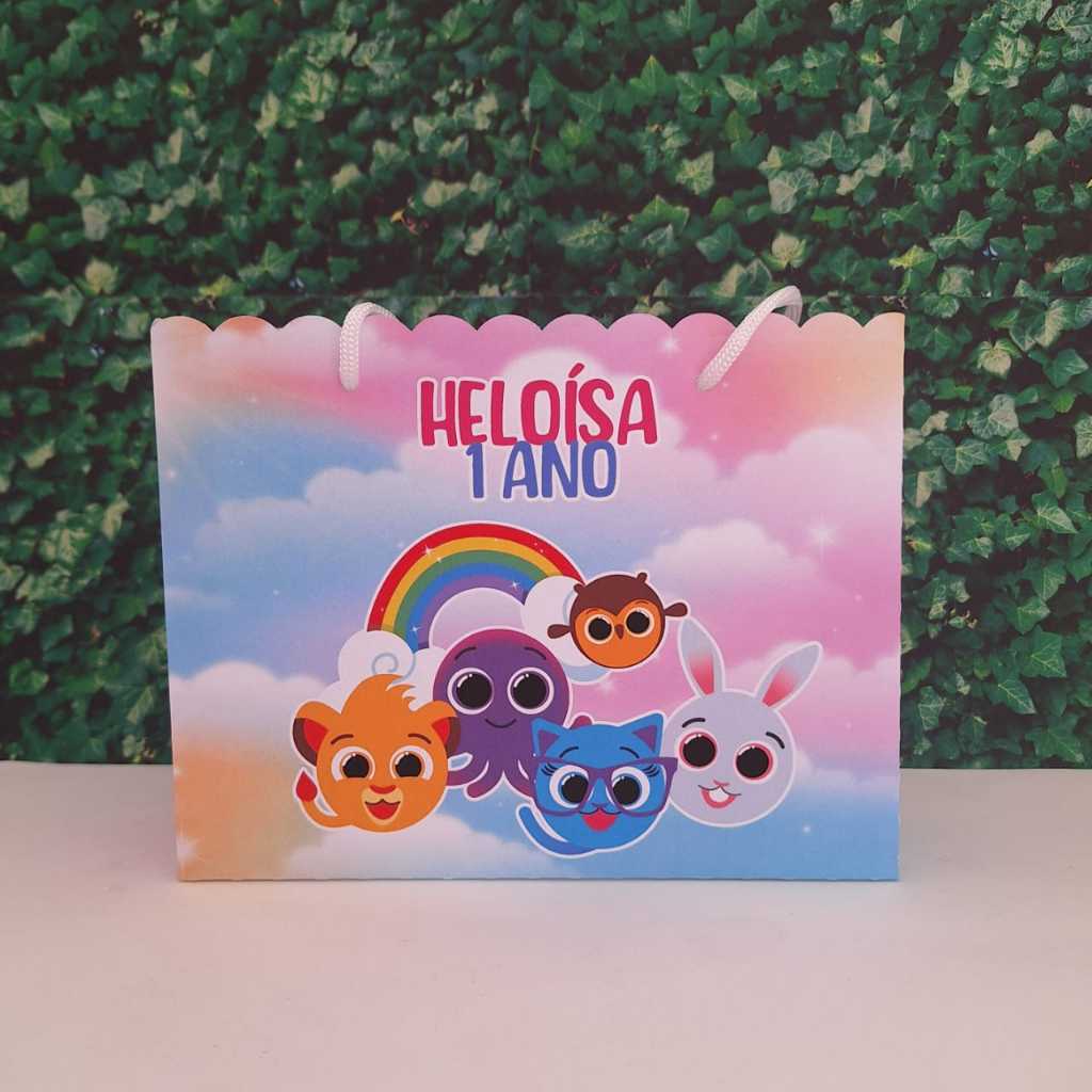 Bolofofos Menina Sacolinha Personalizada  Lembrancinha Nome e Idade (Pegue e Monte)