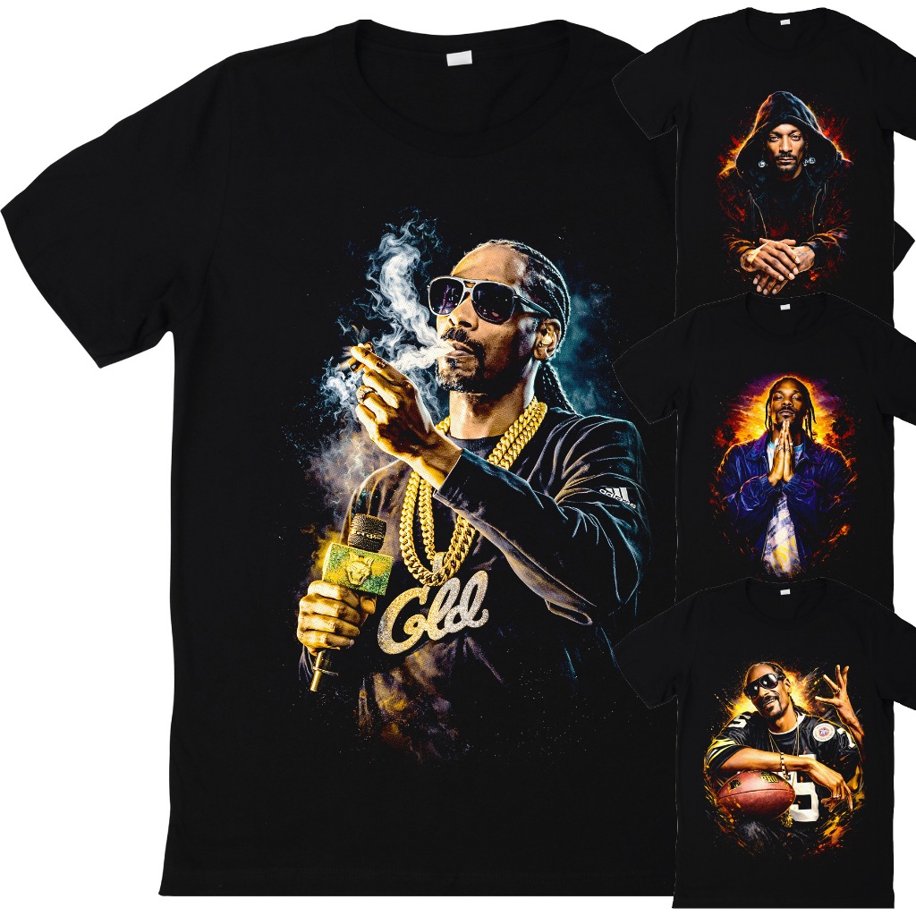 Camiseta Snoop Dogg Rapper Streetwear | Camisa Unissex Blusa 100% Algodão Hip Hop West Coast