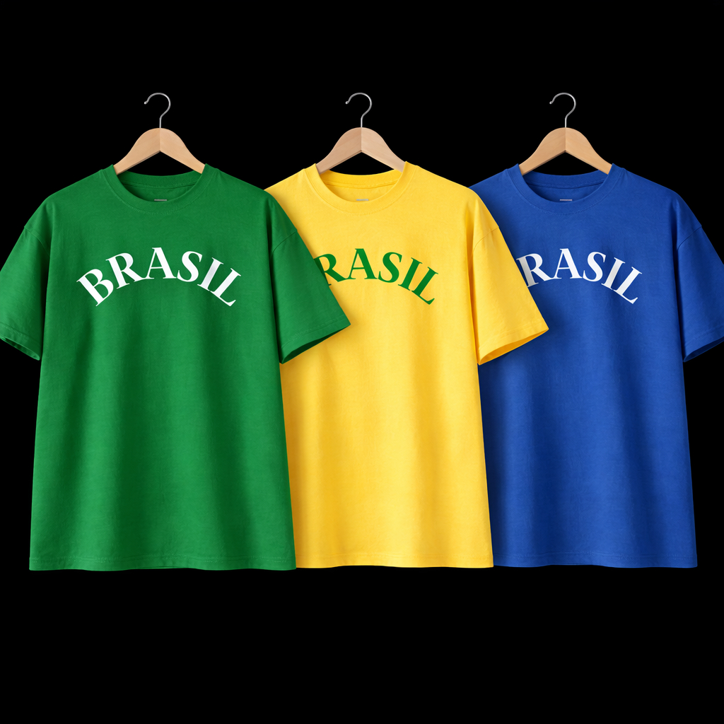 Camiseta do Brasil Unissex Copa do Mundo Seleção Futebol Jogo Algodão Premium | Envio Rapido